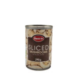 Best-in	Sliced Mushrooms Net wt. 290g. Drained wt. 155g