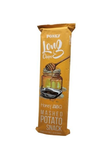 Ponky Long Chips Honey BBQ Mashed Potato Snack